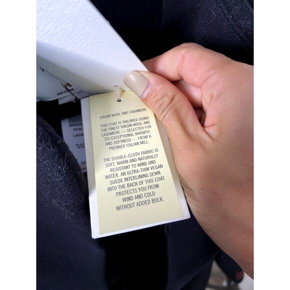 Wilfred Laval Black Wool Cashmere Coat size S small - Picture 6 of 12